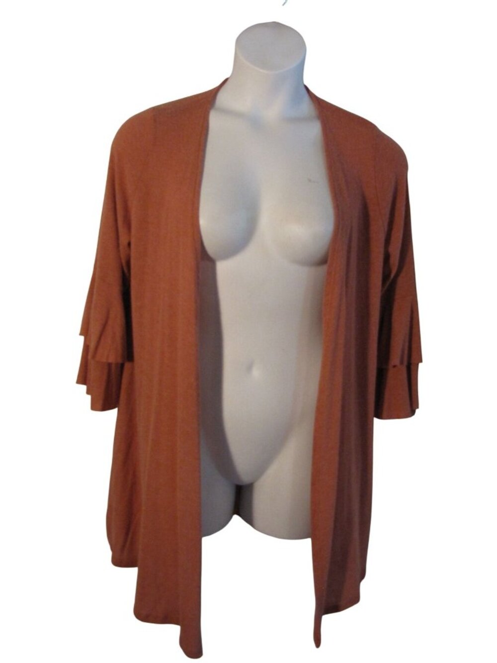 Peach Love L Dusty Rose Super Soft Open Front Cardigan Sweater